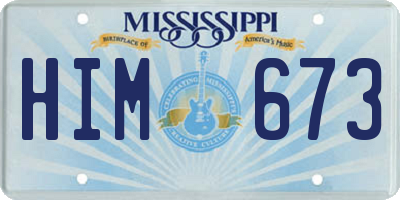 MS license plate HIM673