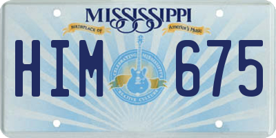 MS license plate HIM675