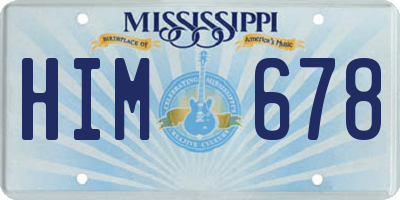 MS license plate HIM678