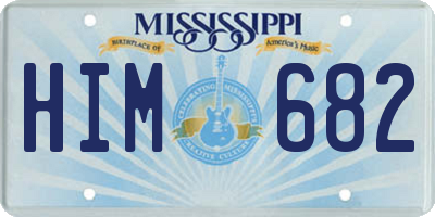 MS license plate HIM682