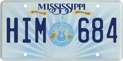 MS license plate HIM684