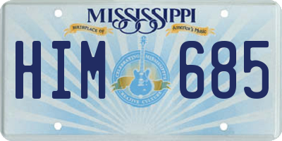 MS license plate HIM685