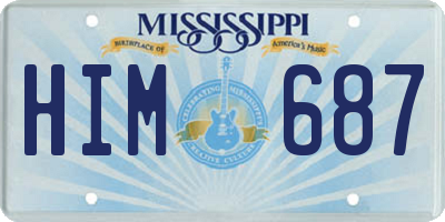 MS license plate HIM687