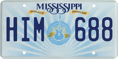 MS license plate HIM688