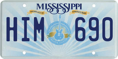 MS license plate HIM690