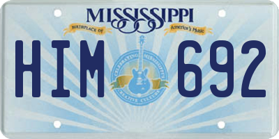 MS license plate HIM692