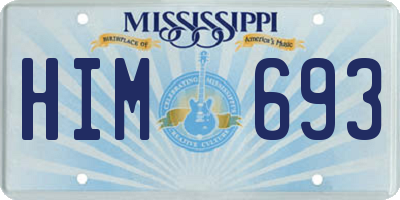 MS license plate HIM693