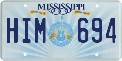 MS license plate HIM694