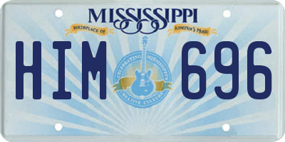 MS license plate HIM696