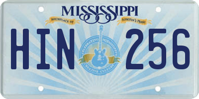 MS license plate HIN256