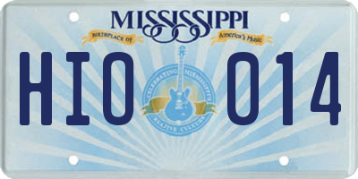 MS license plate HIO014