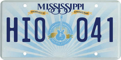 MS license plate HIO041