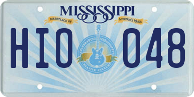 MS license plate HIO048
