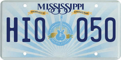 MS license plate HIO050