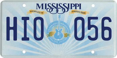 MS license plate HIO056