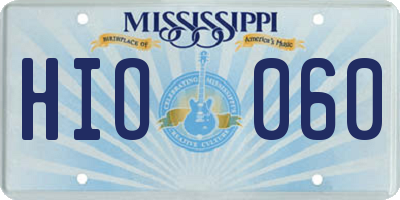 MS license plate HIO060