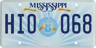 MS license plate HIO068