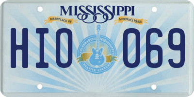 MS license plate HIO069
