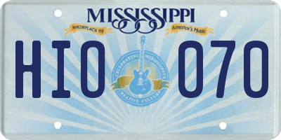 MS license plate HIO070