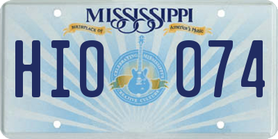 MS license plate HIO074