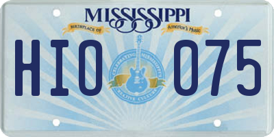 MS license plate HIO075