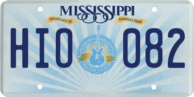 MS license plate HIO082
