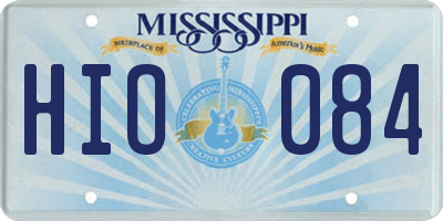 MS license plate HIO084