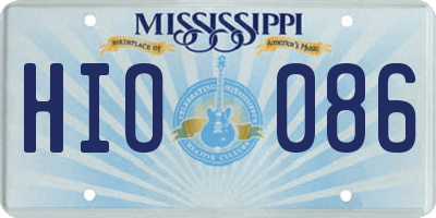 MS license plate HIO086
