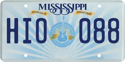 MS license plate HIO088