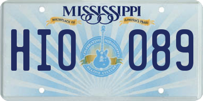 MS license plate HIO089