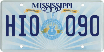 MS license plate HIO090