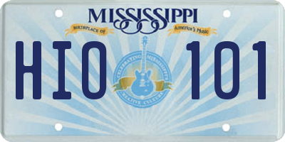 MS license plate HIO101