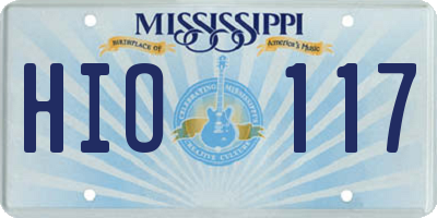 MS license plate HIO117