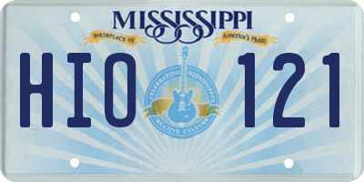 MS license plate HIO121