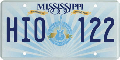 MS license plate HIO122