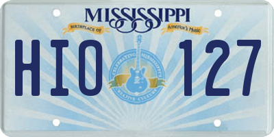 MS license plate HIO127