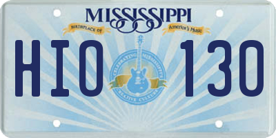 MS license plate HIO130
