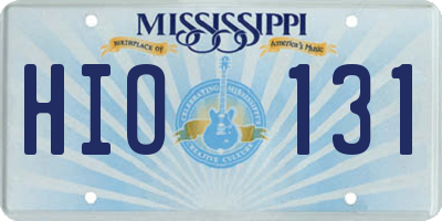 MS license plate HIO131