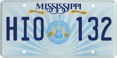 MS license plate HIO132