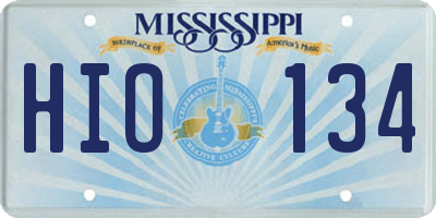 MS license plate HIO134