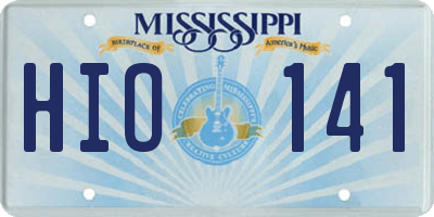 MS license plate HIO141