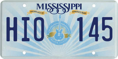 MS license plate HIO145