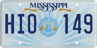 MS license plate HIO149