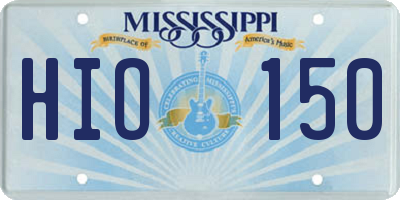 MS license plate HIO150