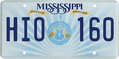 MS license plate HIO160