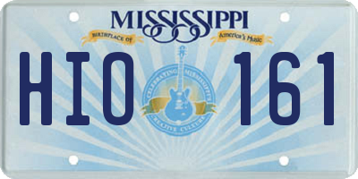 MS license plate HIO161
