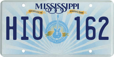 MS license plate HIO162