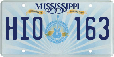 MS license plate HIO163