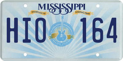MS license plate HIO164