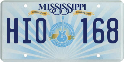MS license plate HIO168